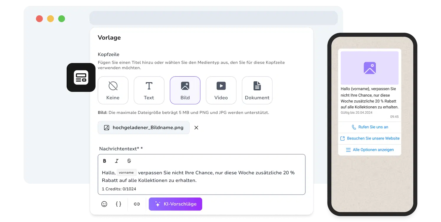 Screenshot der Seite zur Erstellung von API-Schlüsseln von TopMessage.