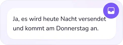 Support-Antwort per SMS