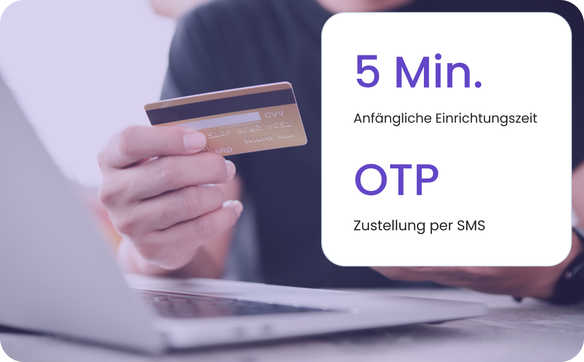 Ein Kunde im E-Commerce führt eine Transaktion mit OTP durch, das durch die TopMessage-API unterstützt wird.